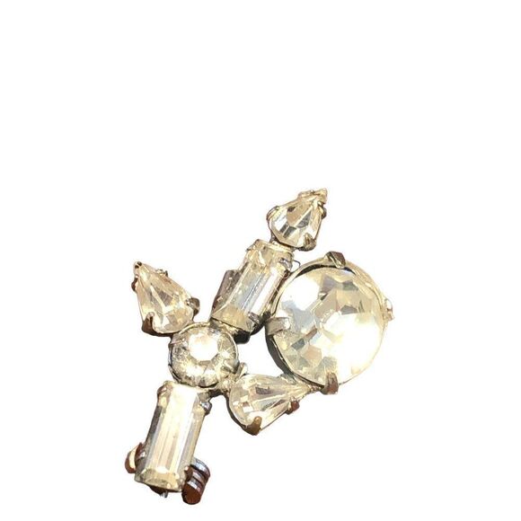 Vintage Rhinestone Lapel Brooch Pin - Picture 2 of 3